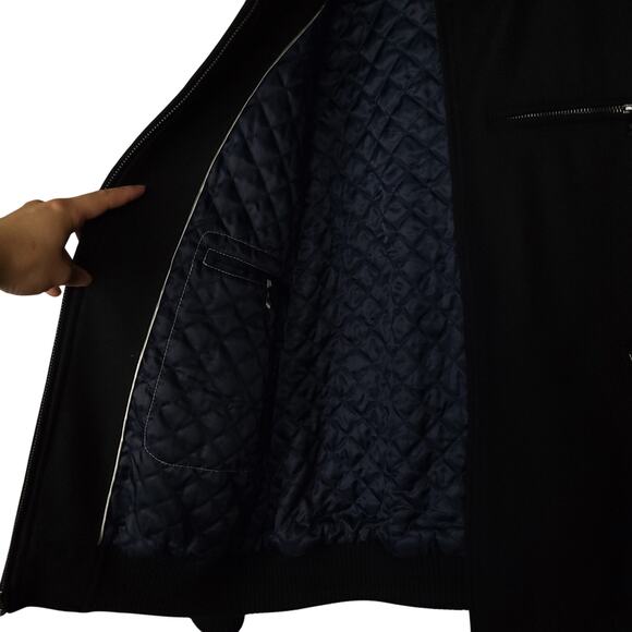 Calvin Klein Men's Wool Blend Full Zip Quilt Lined Jacket Sz Medium Mock Neck - Picture 3 of 12